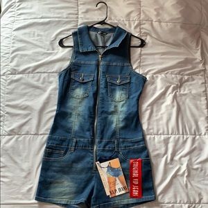 Denim Romper